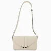 Discount Zadig & Voltaire Crossbody Tas Borderline Daily Grained Leath Ecru Dames Tassen