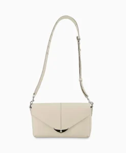 Discount Zadig & Voltaire Crossbody Tas Borderline Daily Grained Leath Ecru Dames Tassen