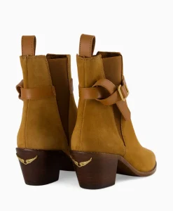 Online Zadig & Voltaire Enkellaars Tyler Cecilia Suede Bruin Dames Laarzen