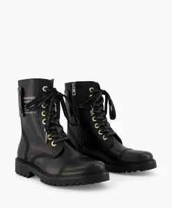 Store Zadig & Voltaire Enkellaars Joe Smooth Cowskin + Side Prin Zwart Dames Laarzen