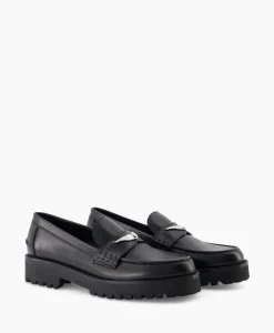 Shop Zadig & Voltaire Loafer Joecassin Semy Shiny Calfskin Zwart Dames Instappers