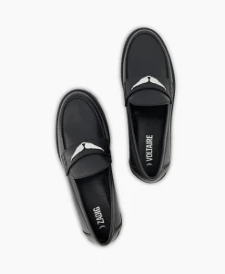 Flash Sale Zadig & Voltaire Loafer Joecassin Semy-Shiny Calfskin Zwart Dames Instappers