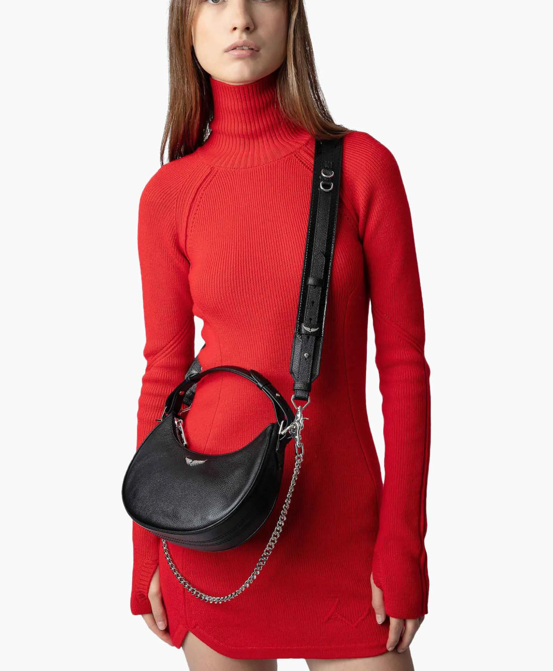 Fashion Zadig & Voltaire Riem Strap Adjustable Glossy Wild Zwart Dames Riemen