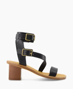 Sale Zadig & Voltaire Sandaal Met Hak Cecilia Caprese Sandal Leather Zwart Dames Sandalen