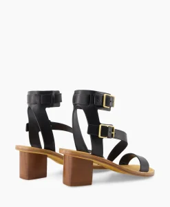 Sale Zadig & Voltaire Sandaal Met Hak Cecilia Caprese Sandal Leather Zwart Dames Sandalen