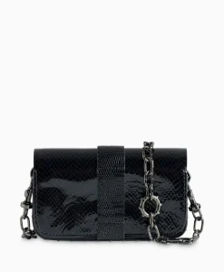 Best Sale Zadig & Voltaire Schouder / Hand Tas Kate Wallet Glossy Wild Emboss Zwart Dames Tassen
