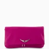 New Zadig & Voltaire Schouder / Hand Tas Rock Eternal Smooth Calfskin Paars Dames Tassen