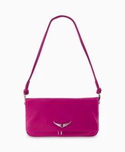 New Zadig & Voltaire Schouder / Hand Tas Rock Eternal Smooth Calfskin Paars Dames Tassen