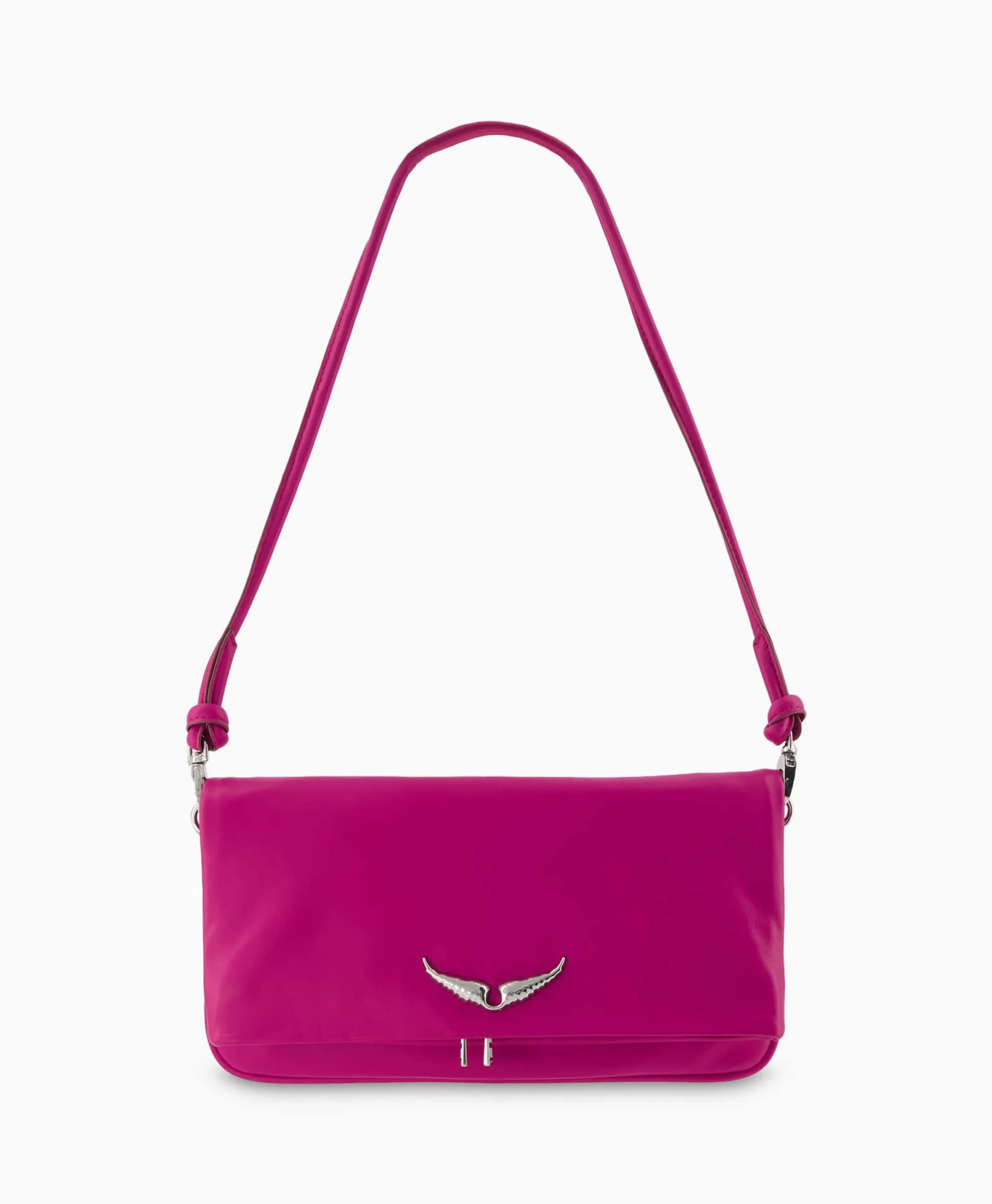 New Zadig & Voltaire Schouder / Hand Tas Rock Eternal Smooth Calfskin Paars Dames Tassen