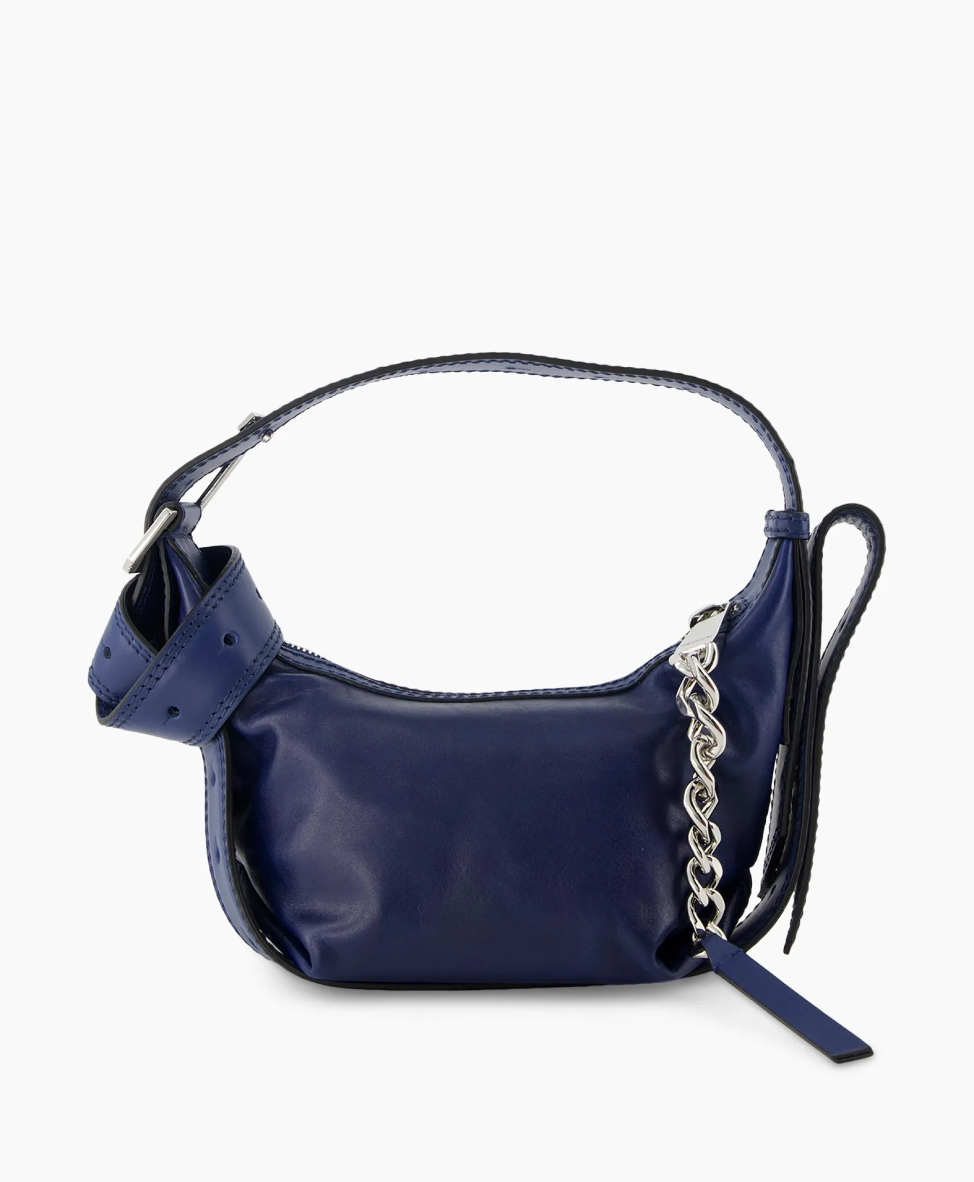 Shop Zadig & Voltaire Schouder / Hand Tas Le Cecilia Xs Leather With Veg Donker Blauw Dames Tassen