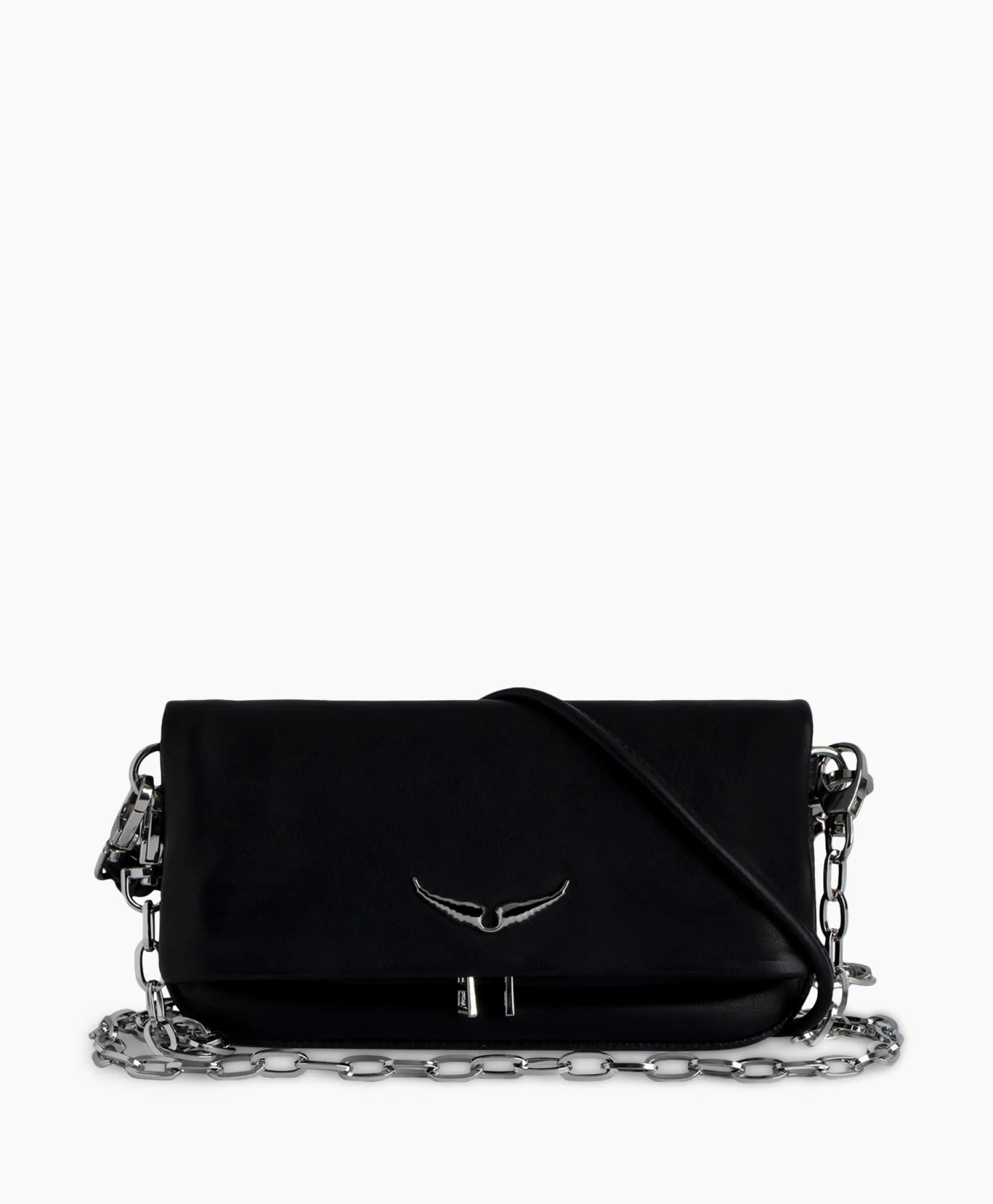 Discount Zadig & Voltaire Schouder / Hand Tas Rock Eternal Smooth Calfskin Zwart Dames Tassen