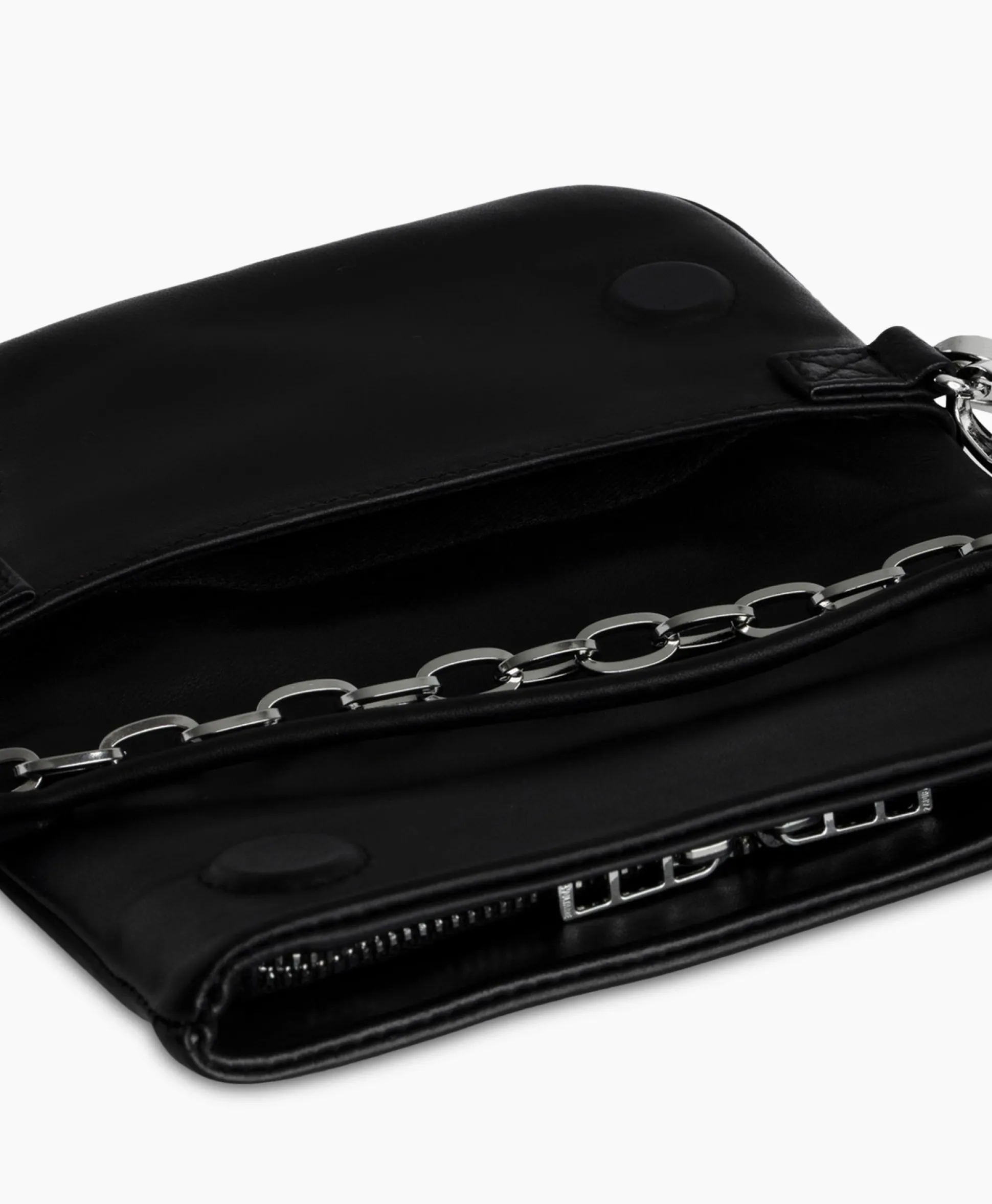 Discount Zadig & Voltaire Schouder / Hand Tas Rock Eternal Smooth Calfskin Zwart Dames Tassen