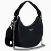 Store Zadig & Voltaire Schouder / Hand Tas Moonrock Grained Leather Zwart Dames Tassen