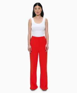 Cheap Pantalon Techno Silk Rood Dames Broeken