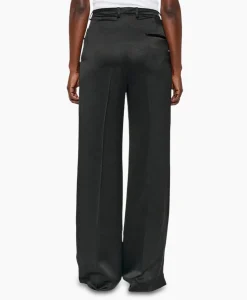Best Pantalon Wide Leg Satin Zwart Dames Broeken