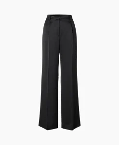 Best Pantalon Wide Leg Satin Zwart Dames Broeken